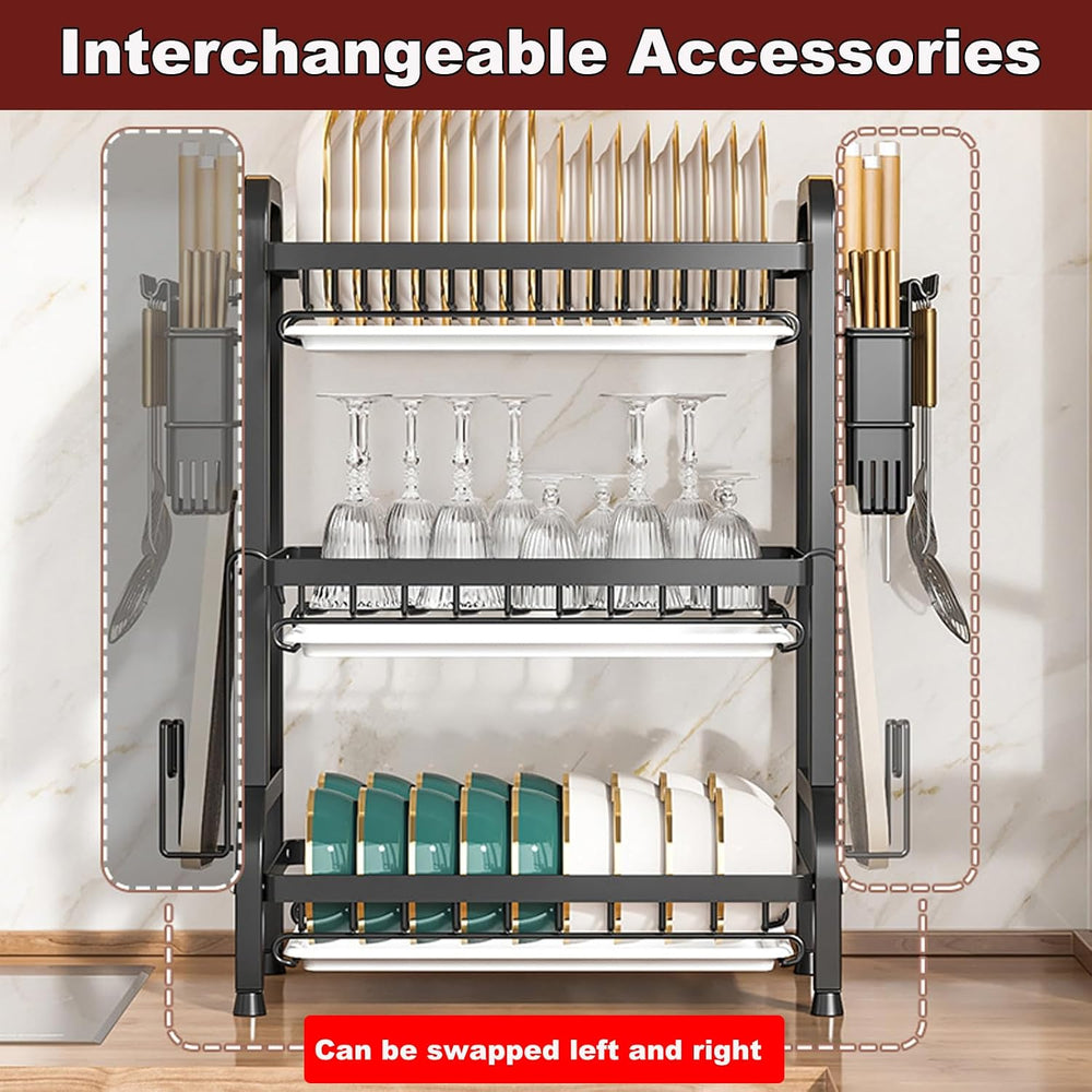 Dish Drying Rack,Dish Racks Drainer,Keep Kitchen Sink Shlef Organized