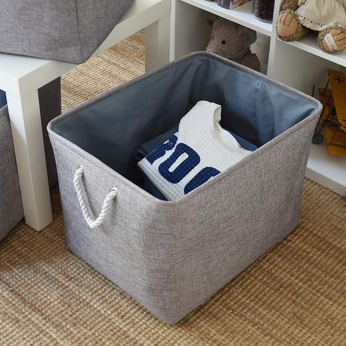 TheWarmHome Storage Baskets for Organizing, Sturdy Fabric Storage Basket (3 P...