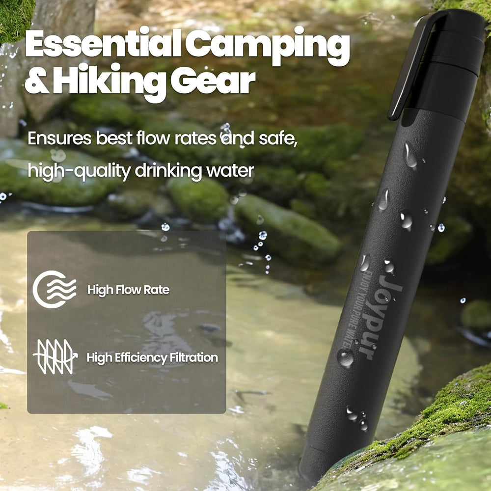 Portable Water Filter Straw Survival, Essential Camping & Hiking Gear, Wa...