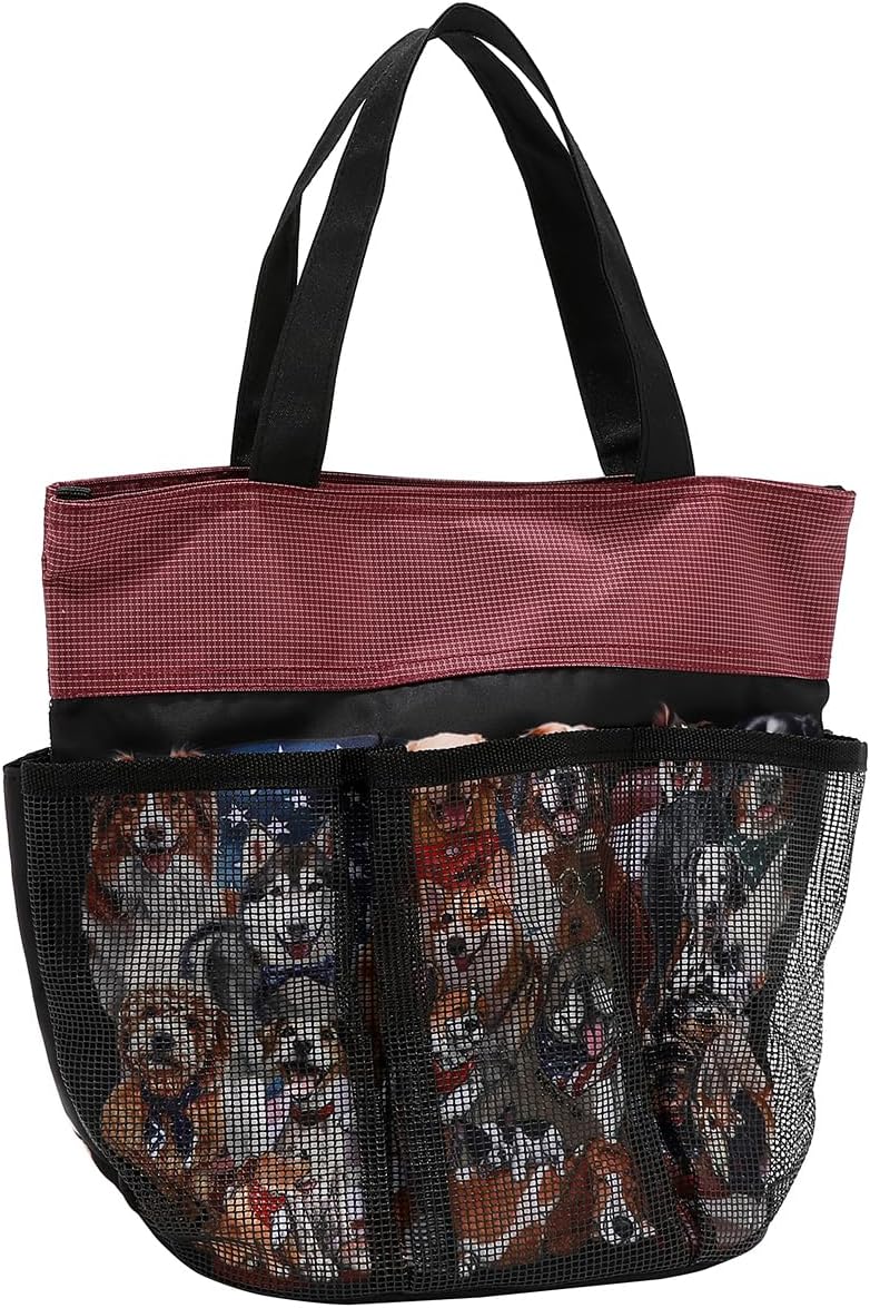 Nicole Lee Fashion Caddy Organizer Bag, 6 Pockets, Polyester, Meshed