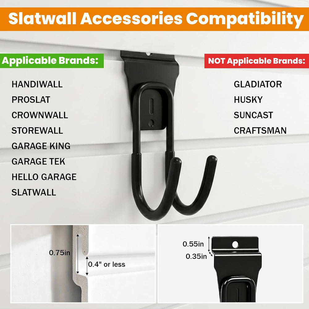 22Pack Slatwall Hooks Compatible with Proslat, StoreWALL, HandiWall