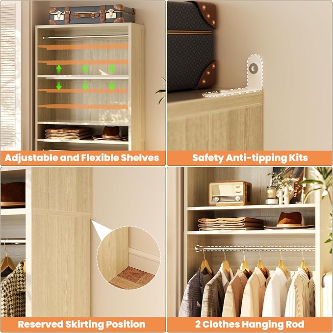 Unikito 3FT Freestanding Closet System