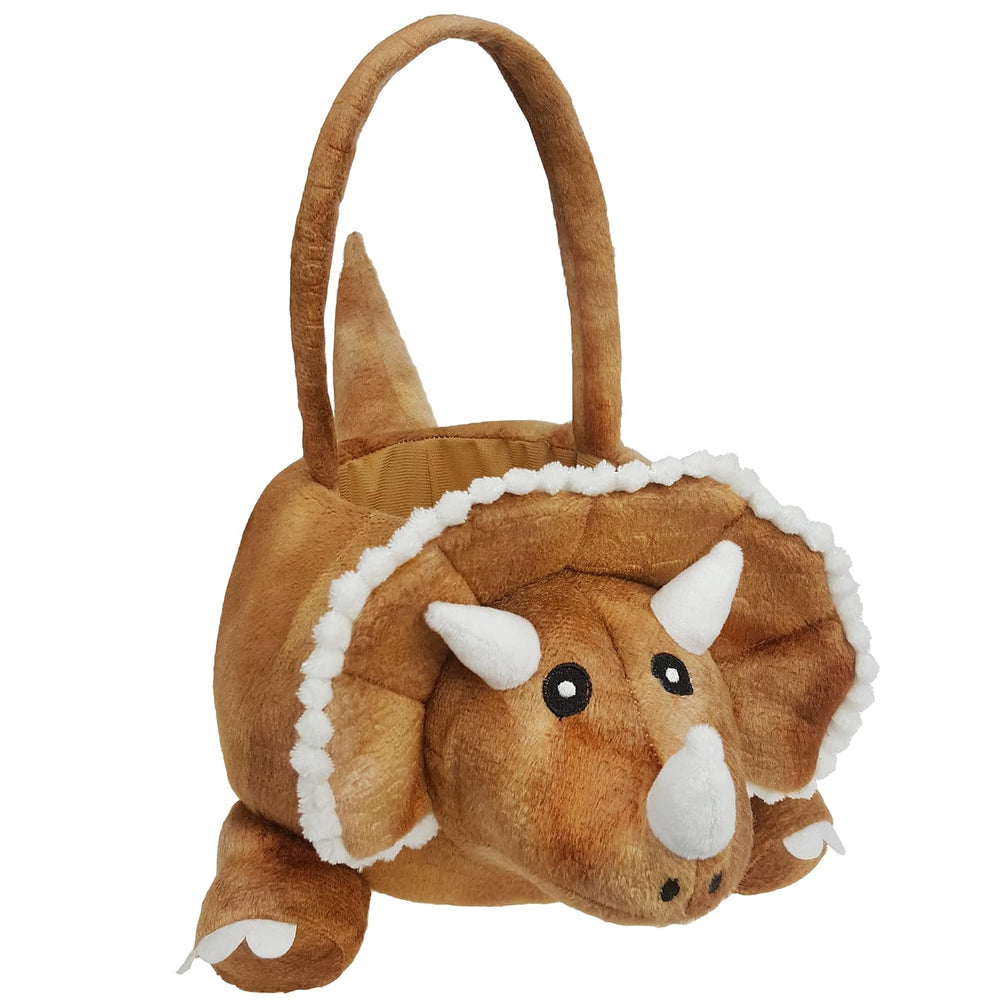 Personalized Halloween Basket 3D Plush Triceratops Dinosaur Trick ot Treat Ba...