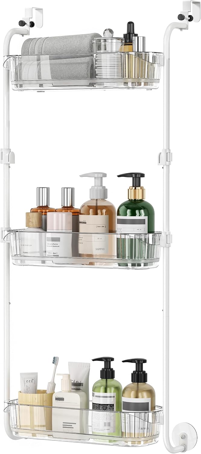 Aveniee Over the Door Organizer, 3-Tier Hanging Door Organizer White
