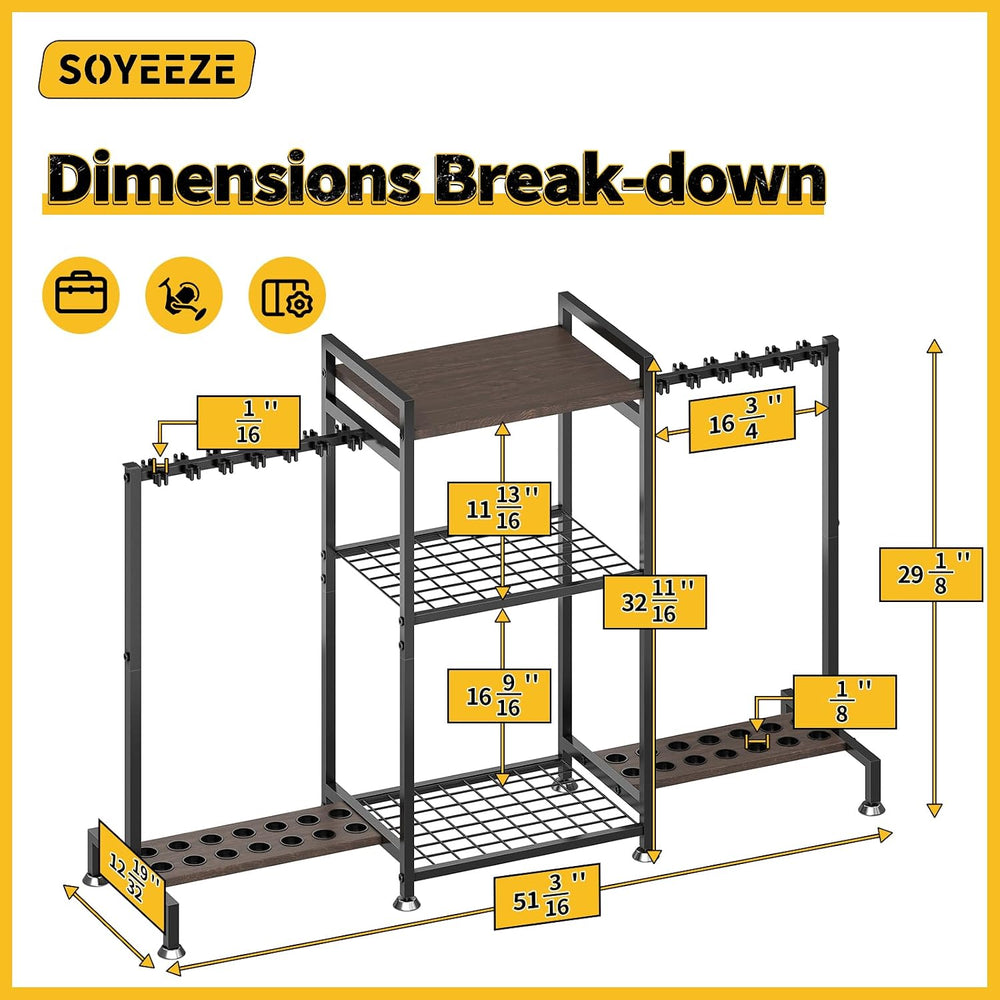 SOYEEZE Fishing Rod Holder for 28 Rods, Ground Stand Fishing Pole Holders for...