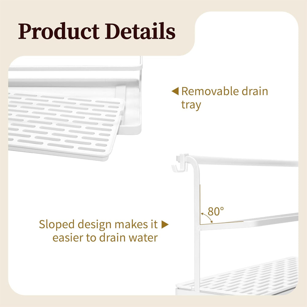 2-Tier Water Bottle Drying Rack for Countertop - Large Carbon Steel Cup Mug O...