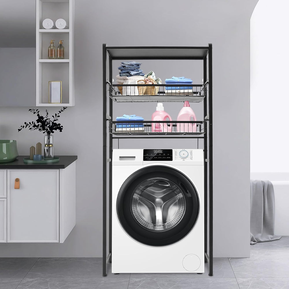 mignonnememe Over Washer and Dryer Shelves 3 Tier Shelving Laundry Room Stora...
