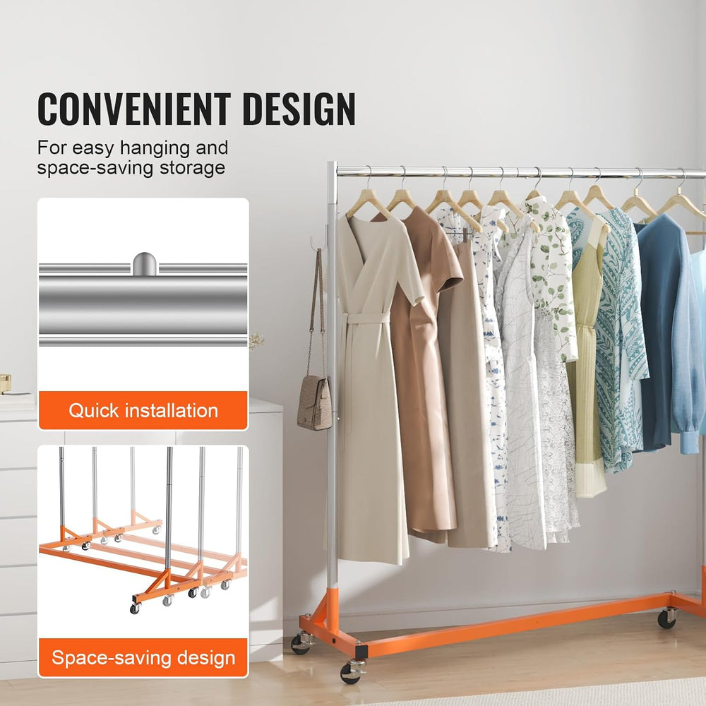 VEVOR Z Rack, 300 lbs Industrial Grade Z Base Garment Rack, 24" x 63&quo...