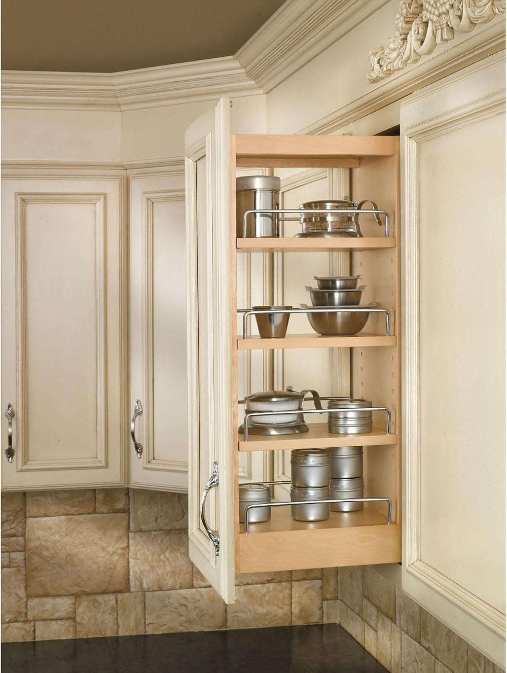 Rev-A-Shelf Pullout Kitchen Cabinet Organizer, Min Cabinet Opening 8.5" W