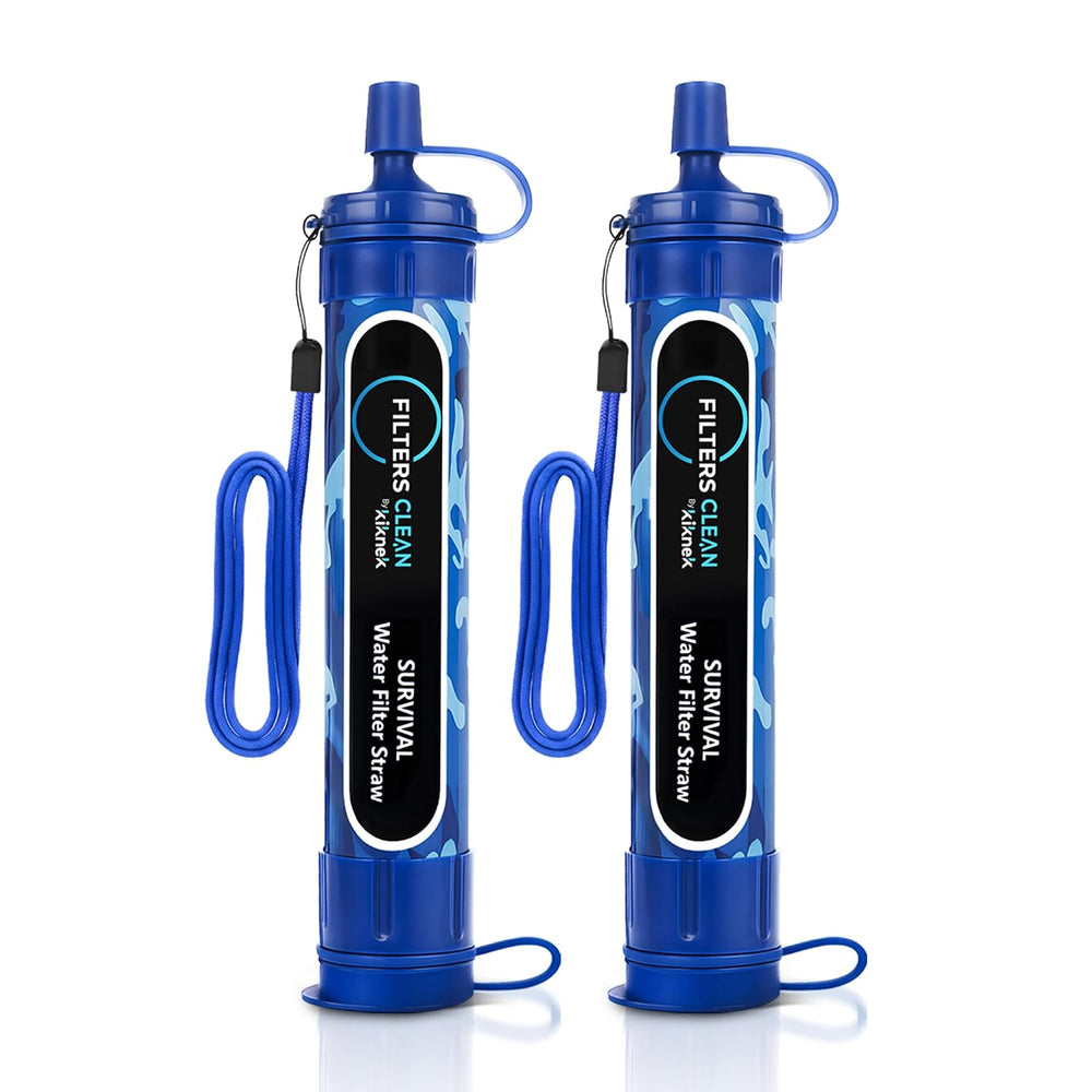 Filters-Clean Survival Water Filter Straw, 0.1 Micron Water Purifier 2 Pack