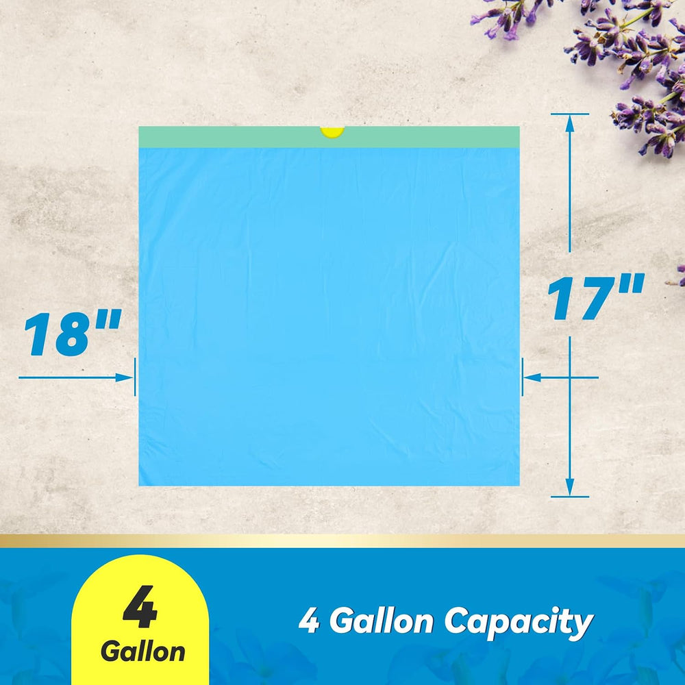 300 Count 15 Micron Extra Thick 4 Gallon Drawstring Small Trash Bags