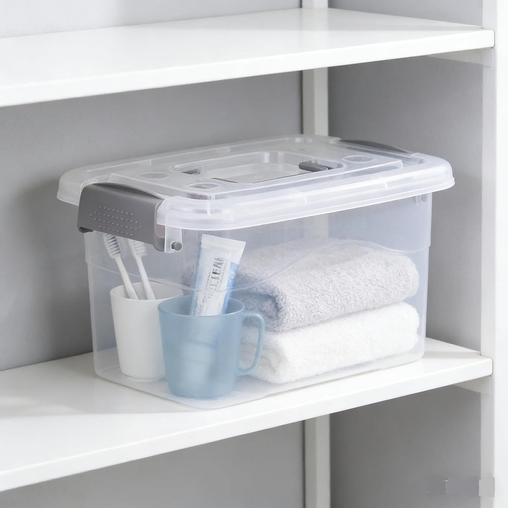 6-Pack Home Storage Bins, Plastic Container, Clear