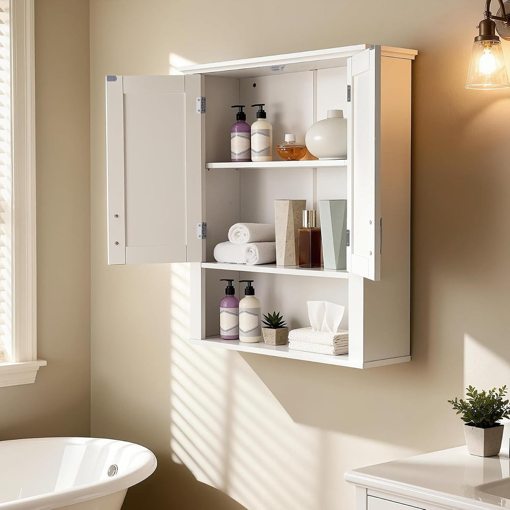 SUPER DEAL Bathroom Wall Cabinet Over The Toilet, Wall Mount Storage Medicine...