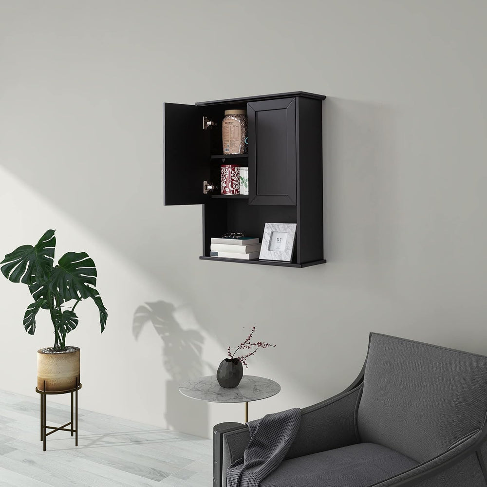 Bathroom Wall Mounted Wood Medicine Cabinet with Adjustable Shelf