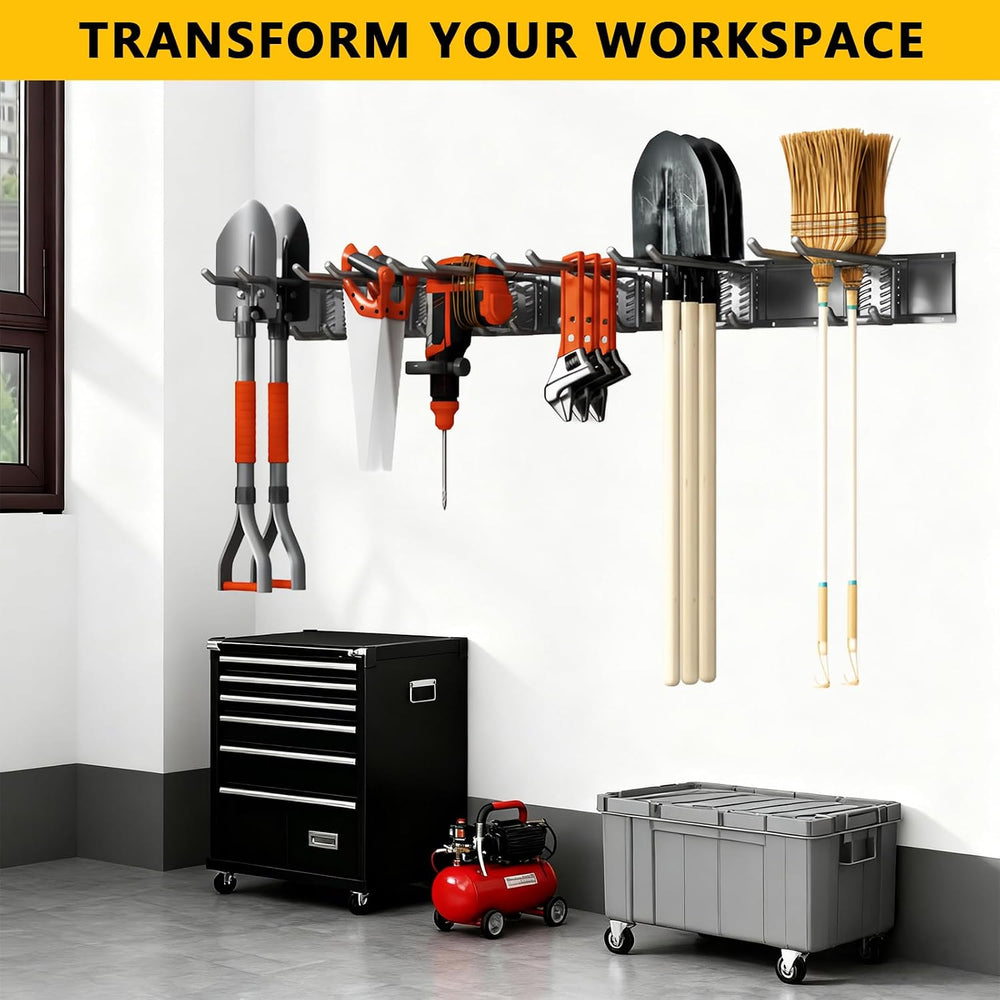 Garage Tool Organizer Wall Mount, 48inch Heavy-Duty Garage Storage System and...