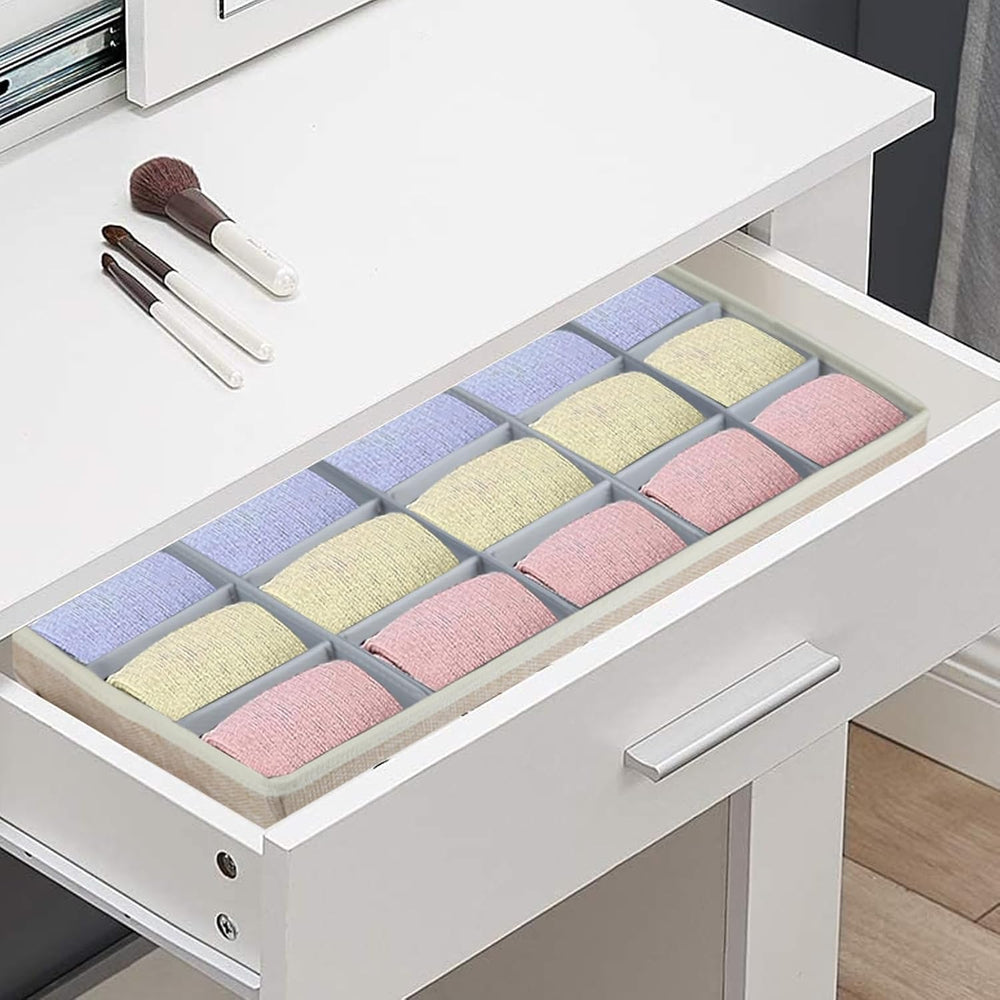 Lukeline Belt Organizer for Closet, Tie Storage Organizer Bins with 15 Compar...