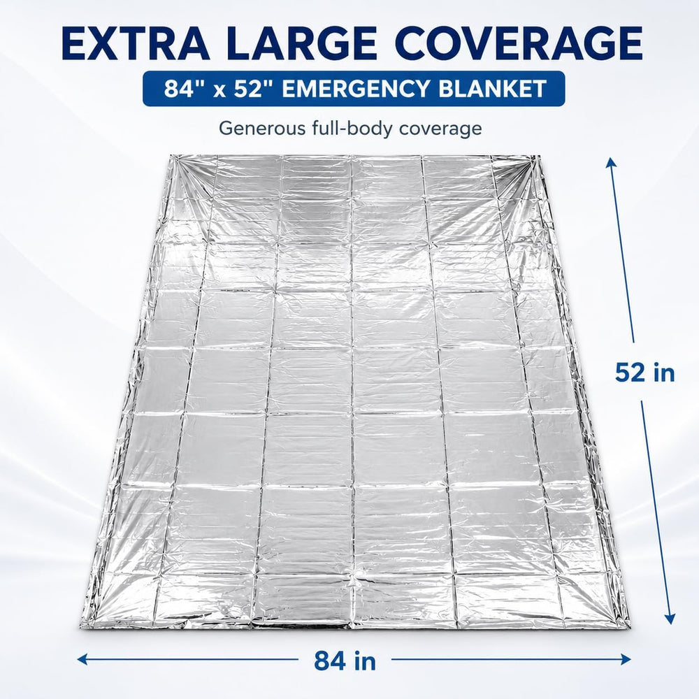BH Lot of 50 Emergency Mylar Blankets - 84" x 52"