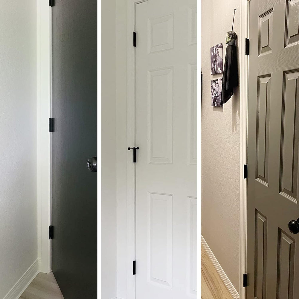 TDCHINGES Rounded Matte Black Door Hinges 3.5 Inch 5/8" Radius Flat 30 Pack