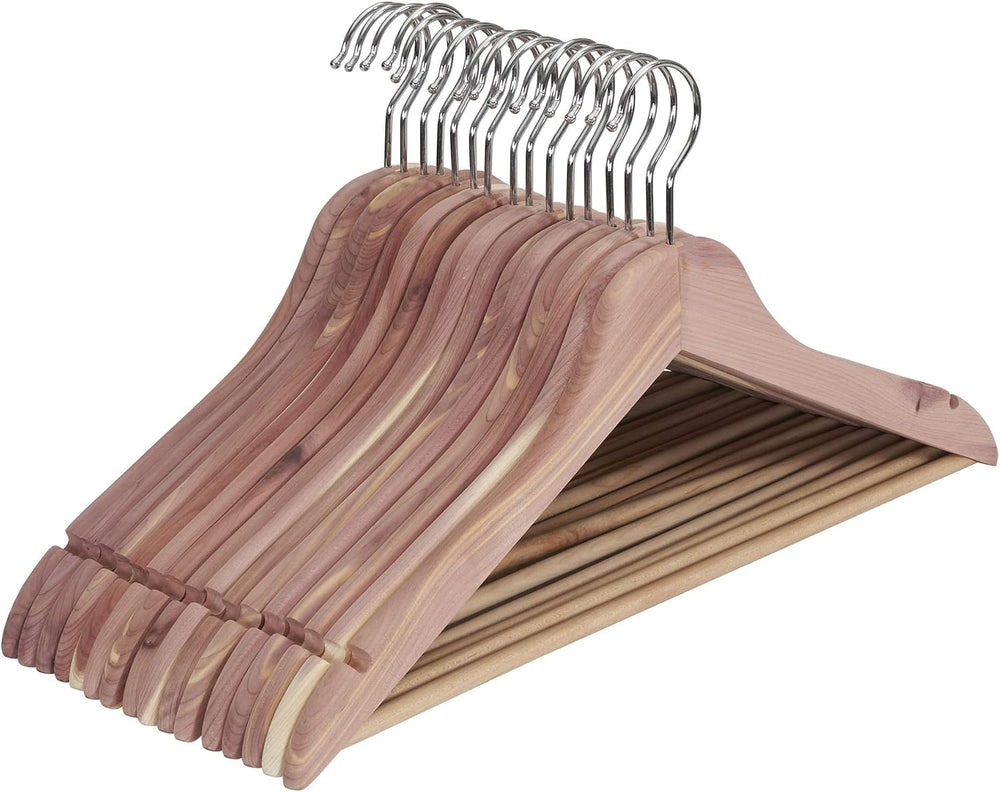 Household Essentials 26140 CedarFresh Red Cedar Wood Clothes Hangers with Fix...