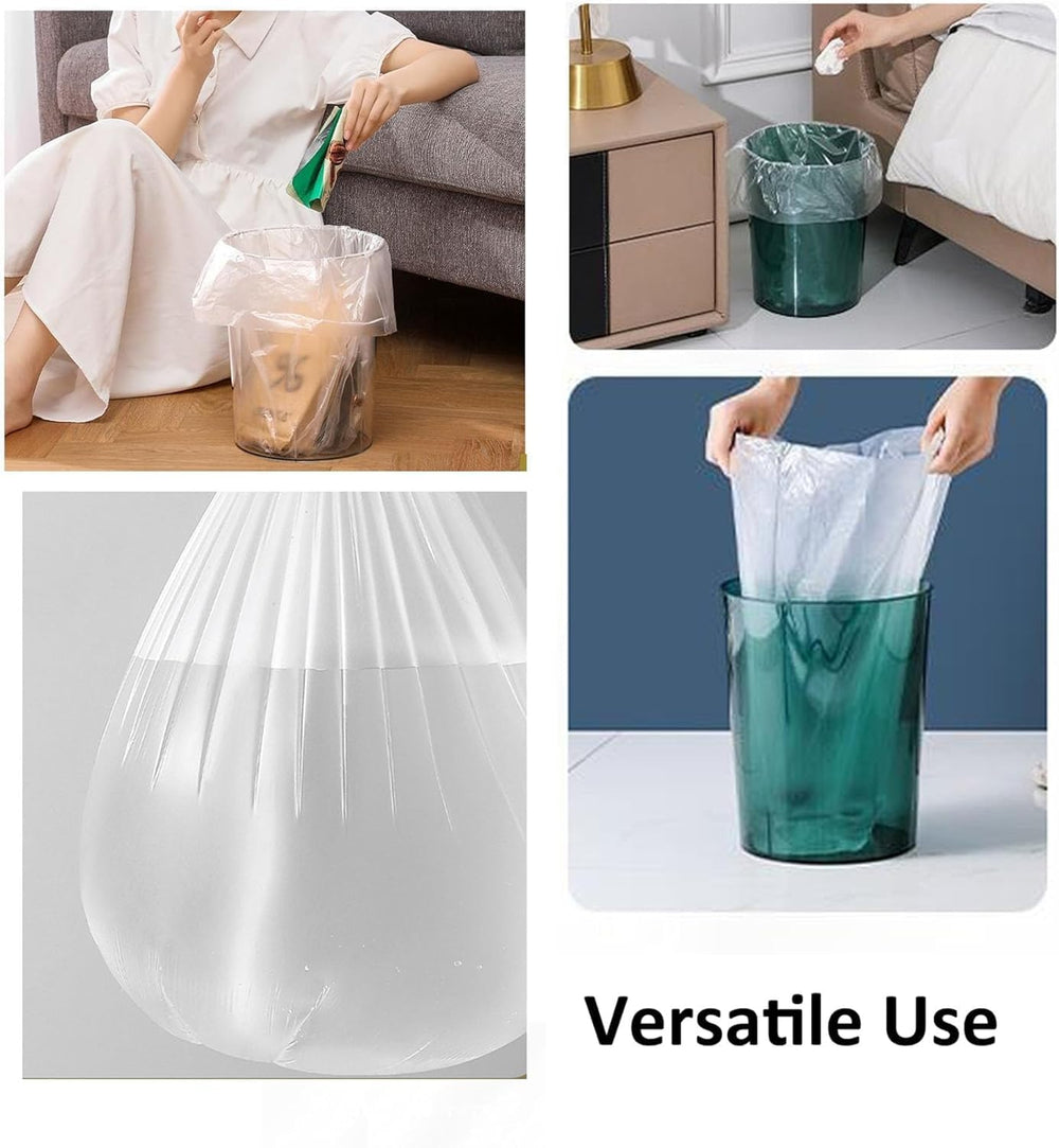 320 Count 8 Gallon Trash Bags Clear Medium Garbage Bags Strong, Leakage-Free,...
