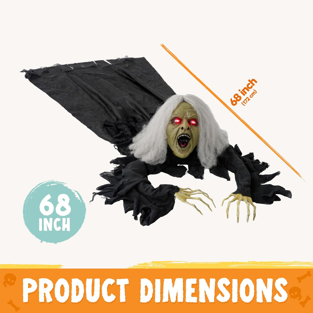 JOYIN Zombie Halloween Decoration Outdoor Witch Groundbreaker Halloween Grave...