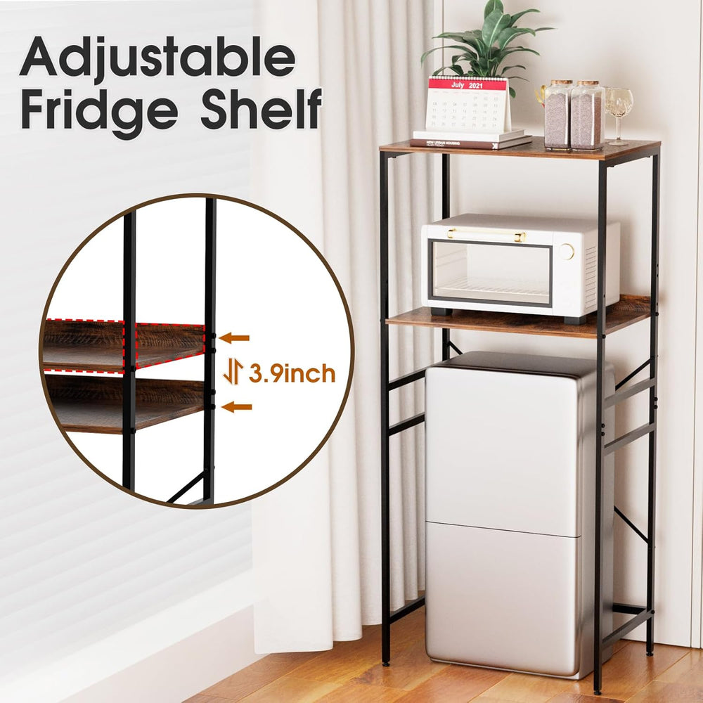 Mini Fridge Shelf 2 Tier Mini Fridge and Microwave Storage Rack