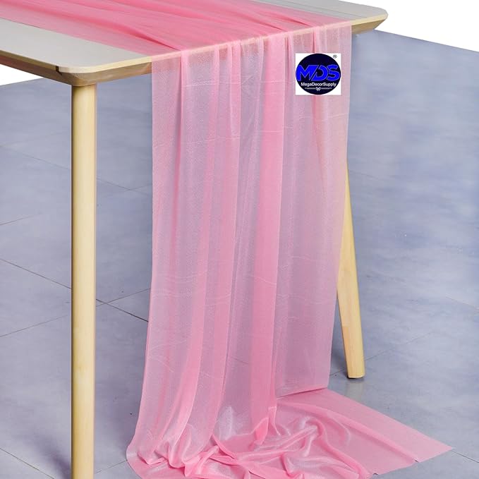 MDS Halloween Chiffon Table Runner - 5 Pack, 29 x 170 Inches, 14ft Each - She...