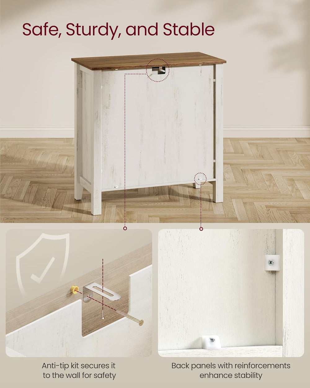 VASAGLE Buffet Cabinet, Coffee Bar with a Drawer, Adjustable Shelf