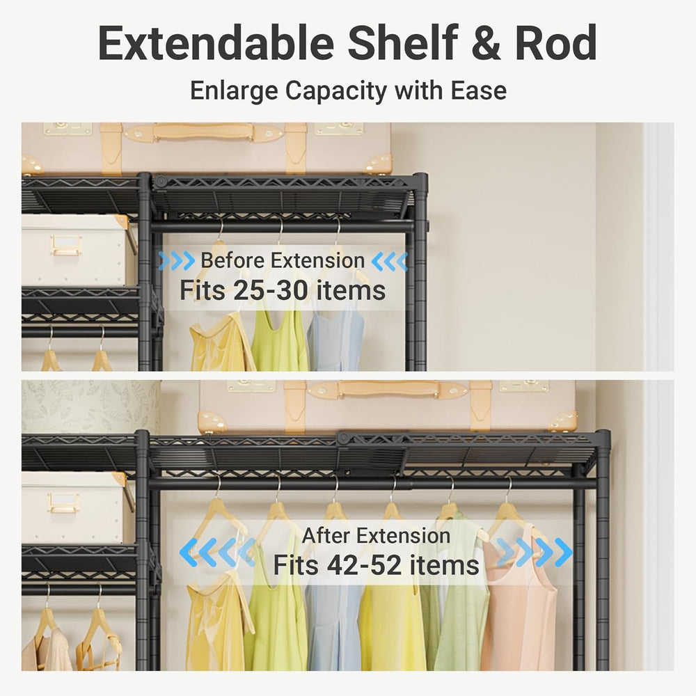 VIPEK X20 Expandable Metal Clothing Rack Adjustable from 3'3" to 4