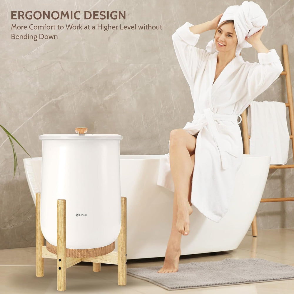 Keenray Wooden Adjustable Stand for Towel Warmers, Solid Wood Stand to Fit Di...