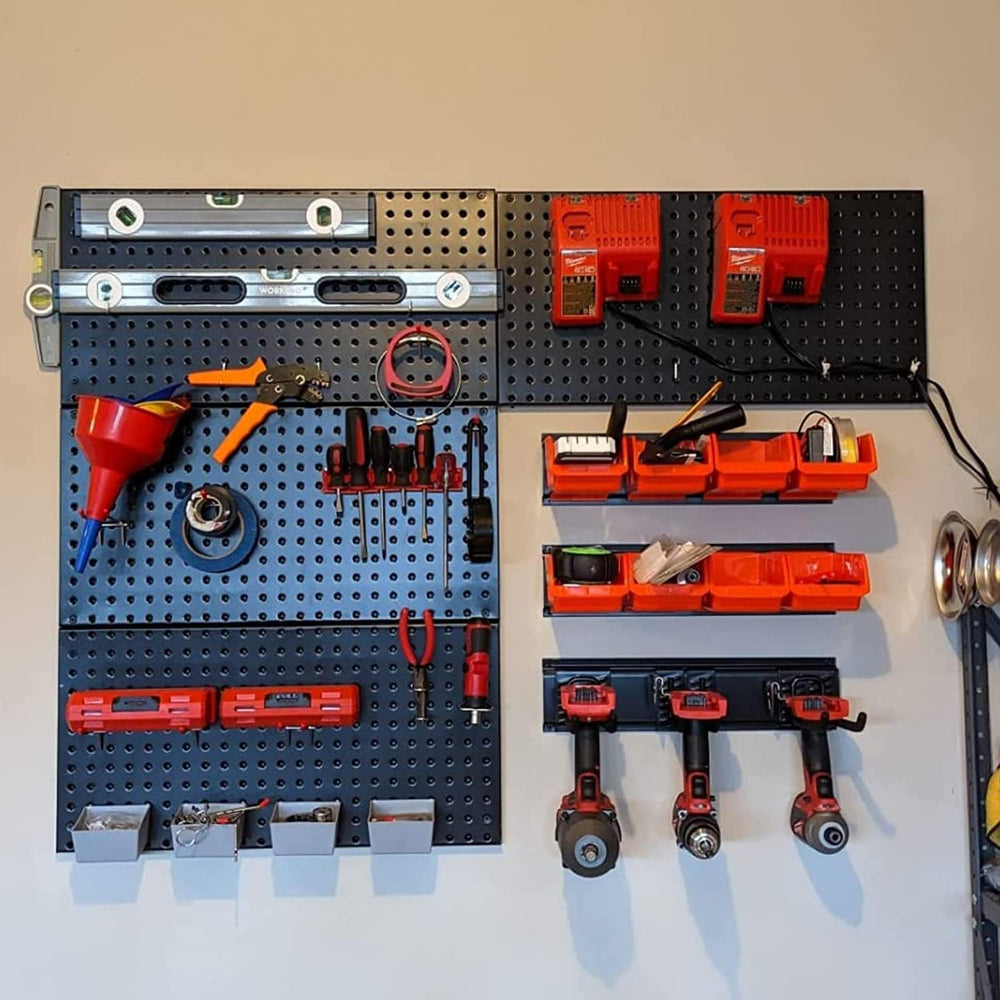Wallmaster Garage Pegboard Storage Organizer - 48pcs Pegboard Hooks Set