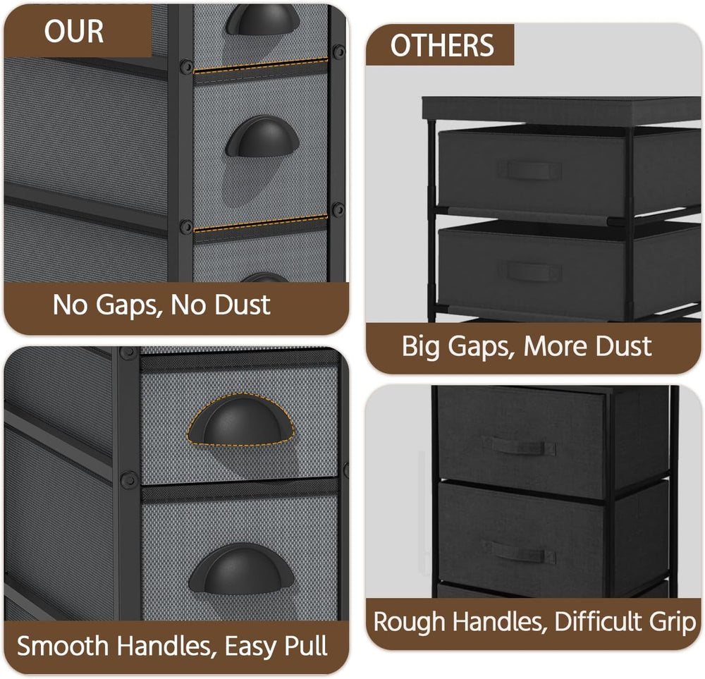 LASZOLA Narrow Cabinet Slim Storage Cart for Bathroom Small Space, Gray