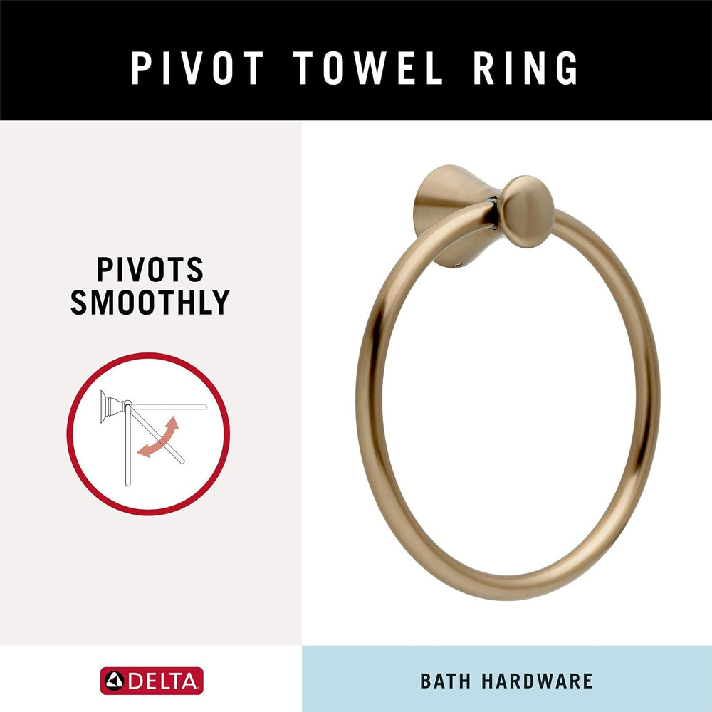 Delta Hand Towel Holder | Champagne Bronze Ring for Hanging Towels in Kitchen...