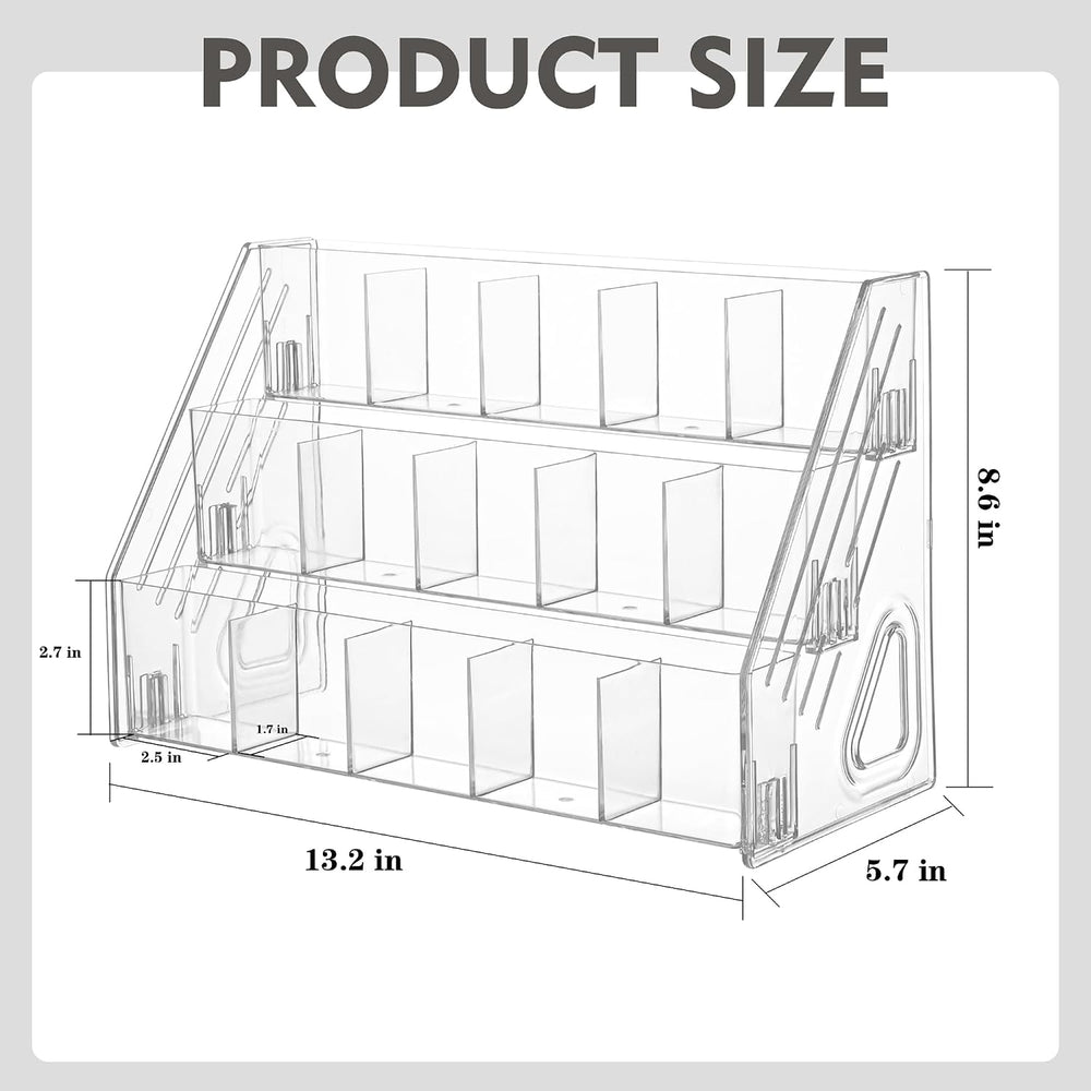 Drink Packet Organizer, 2 Pack 3-Tier Water Flavor Packet Holder