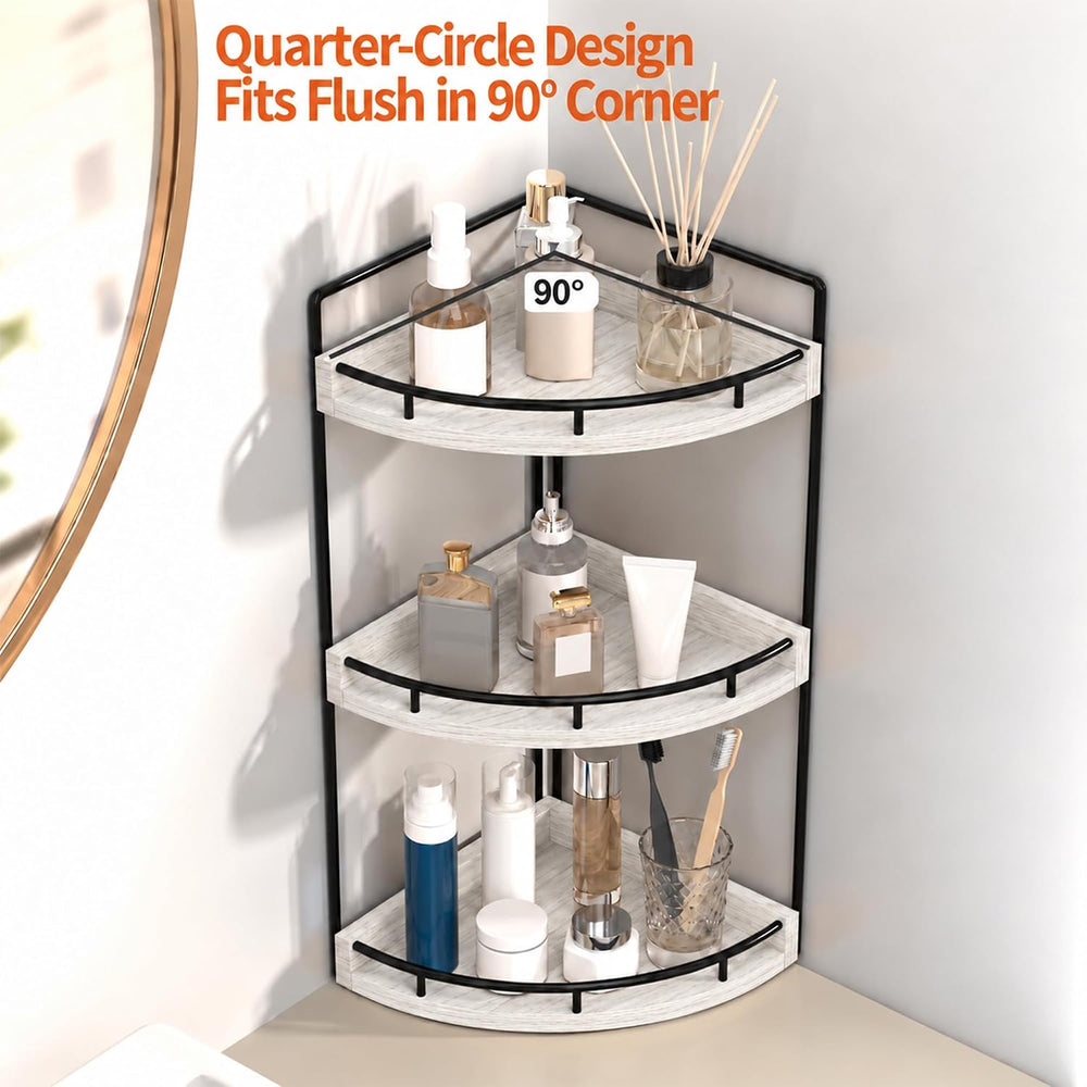 Dorhors Corner Bathroom Organizer Countertop,Vanity Counter Storage Shelf
