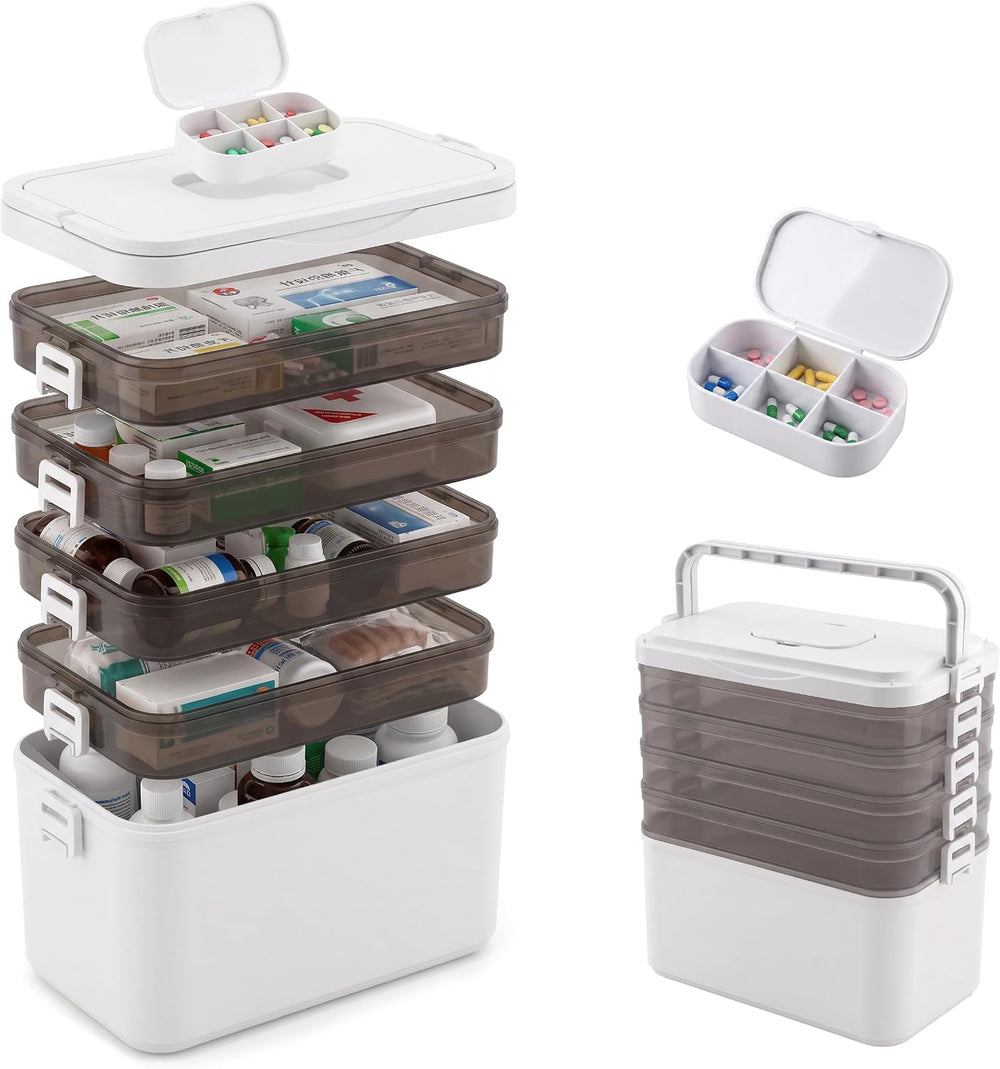 5-Tier Medicine Cabinet Organizer with Handle