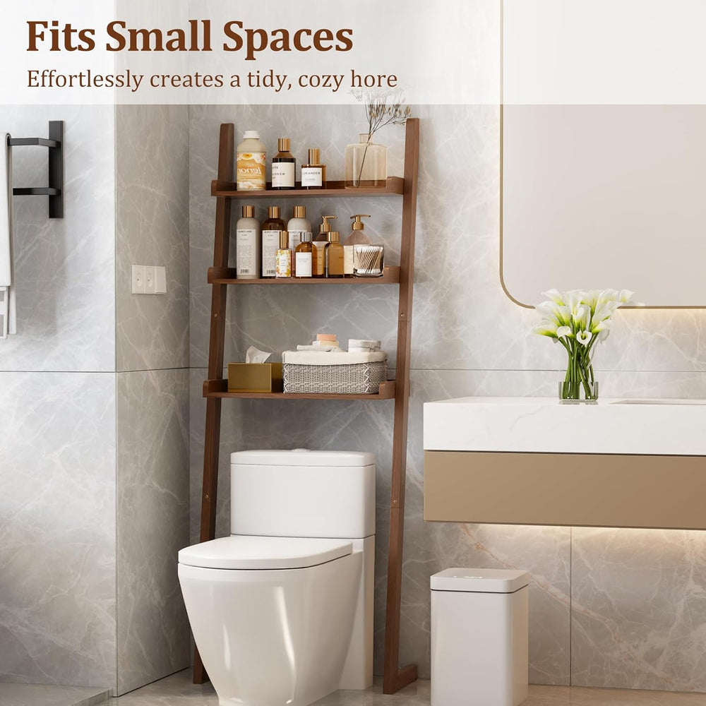 Over The Toilet Storage Shelf Wood, 3-Tier Above Toilet Organizer Rack, Frees...