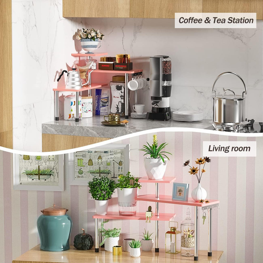 Bathroom Counter Organizer Corner Shelf – Bathroom Organization Bamboo 3 Tier...