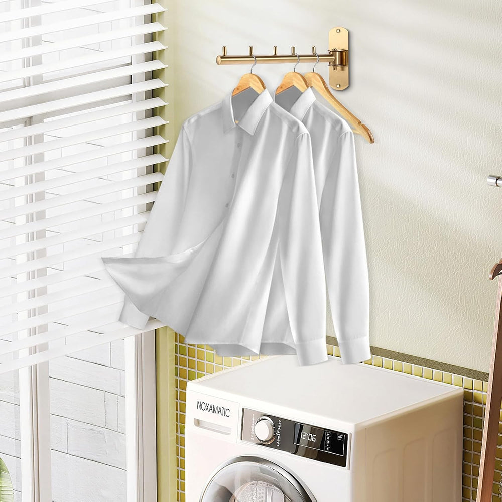 Sumnacon Clothes Rack, 2 Pcs Stainless Steel Clothes Hanger, Wall Mounted Clo...