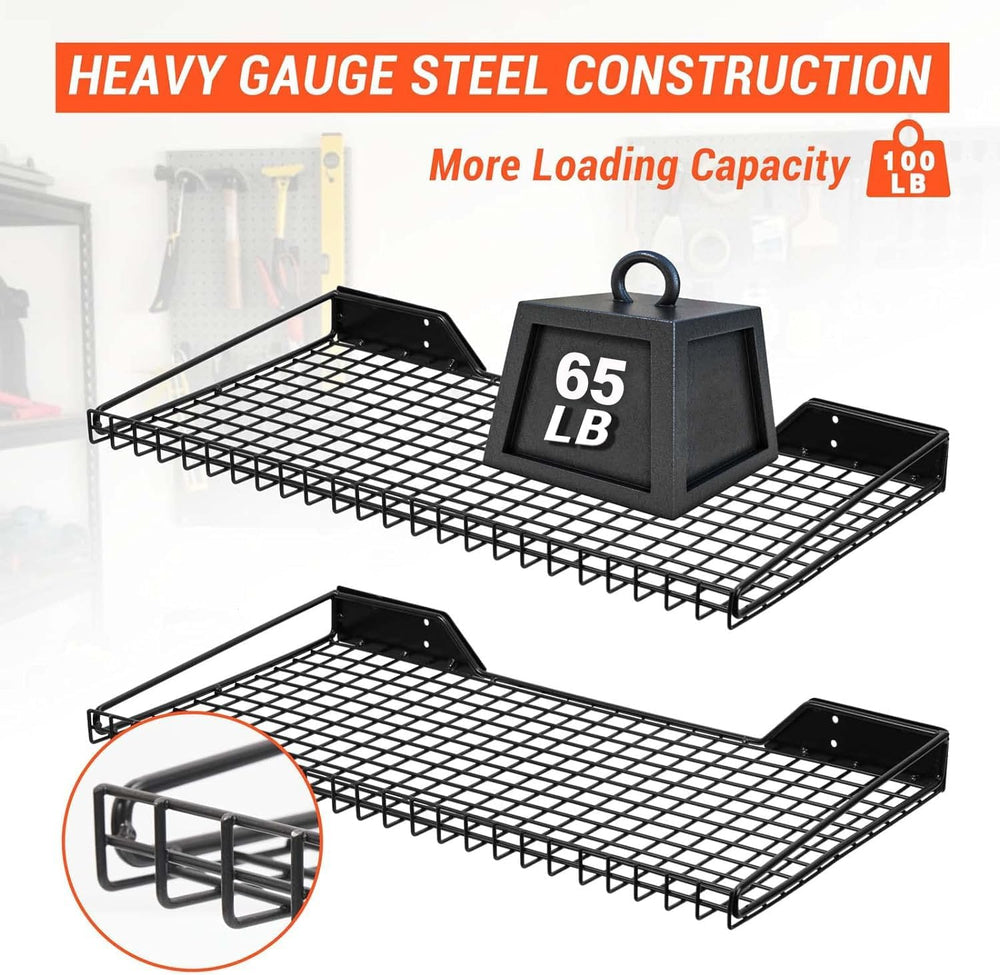 Wallmaster Garage Wall Shelves 23.6"x11.8" Wall Mount Metal Shelves...