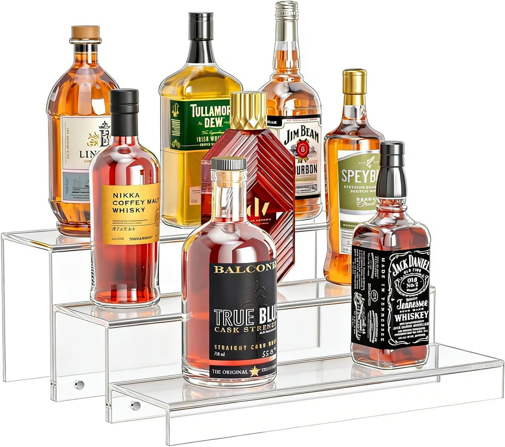 JUESHA 3 Tiers Bar Shelves for Liquor Bottles (Patent: D1076520S)