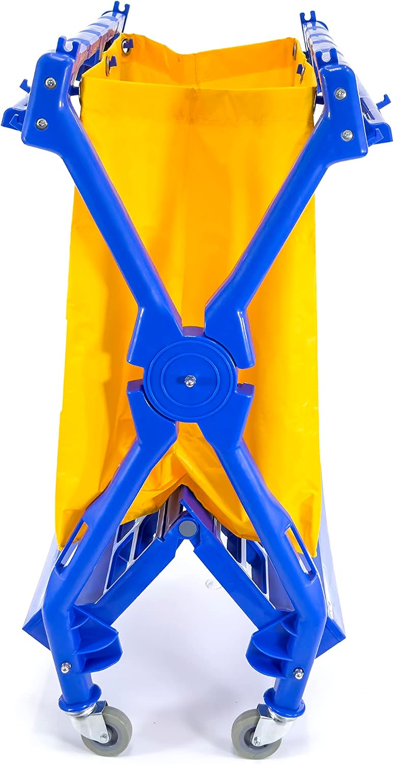 Commercial Laundry Cart with Wheels | 350 LBS Load | Foldable