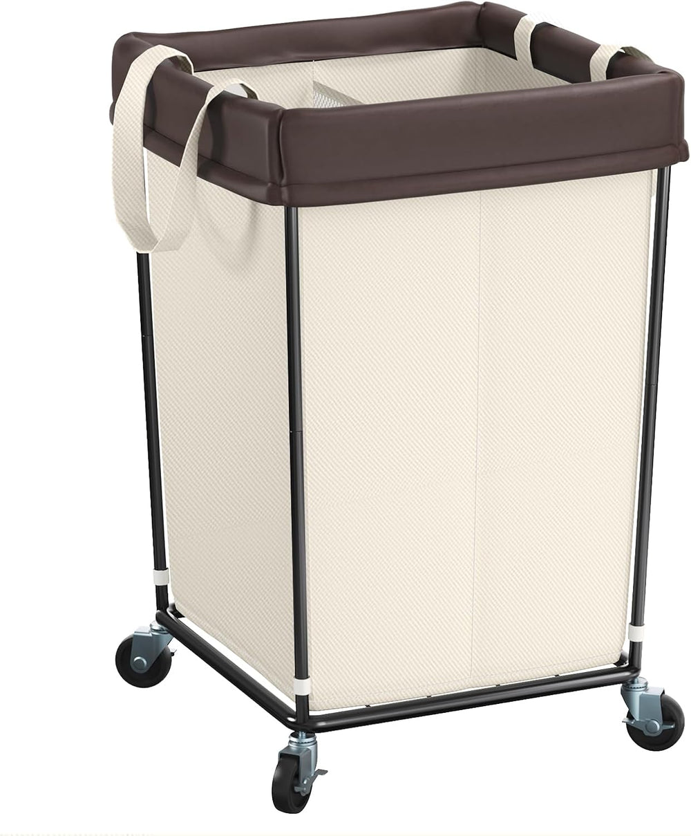 160L Rolling Laundry Basket with Wheels, Rolling Laundry Hamper with Wheels