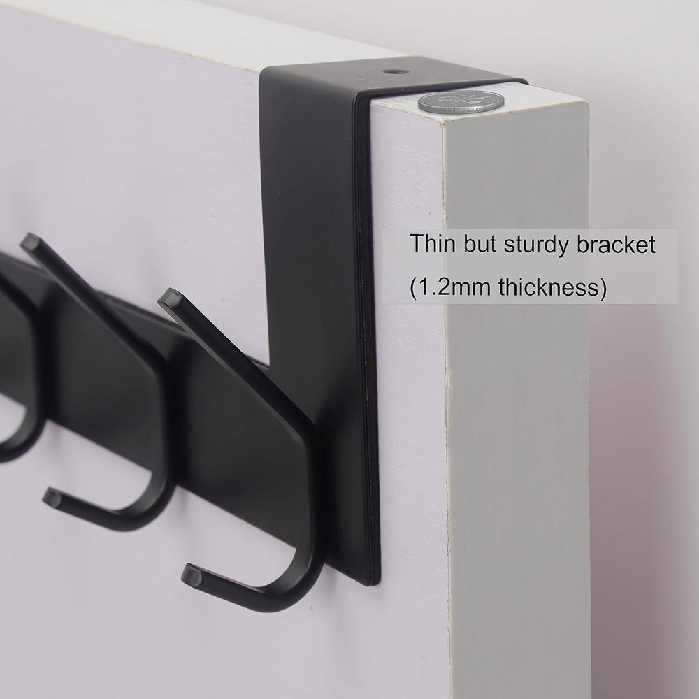 WEBI Over The Door Hook Door Hanger:Over The Door Towel Rack with 6 Coat Hook...