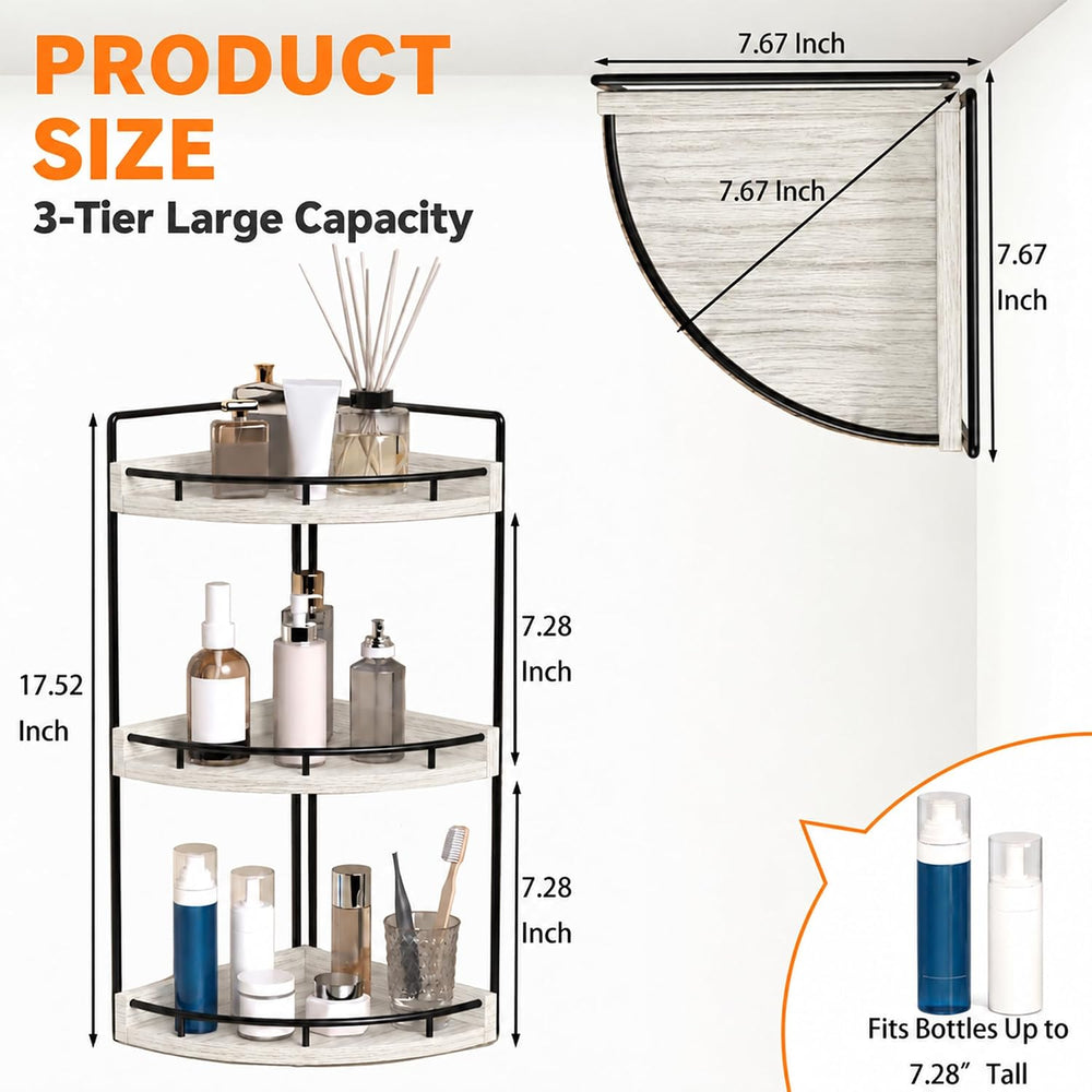 Dorhors Corner Bathroom Organizer Countertop,Vanity Counter Storage Shelf