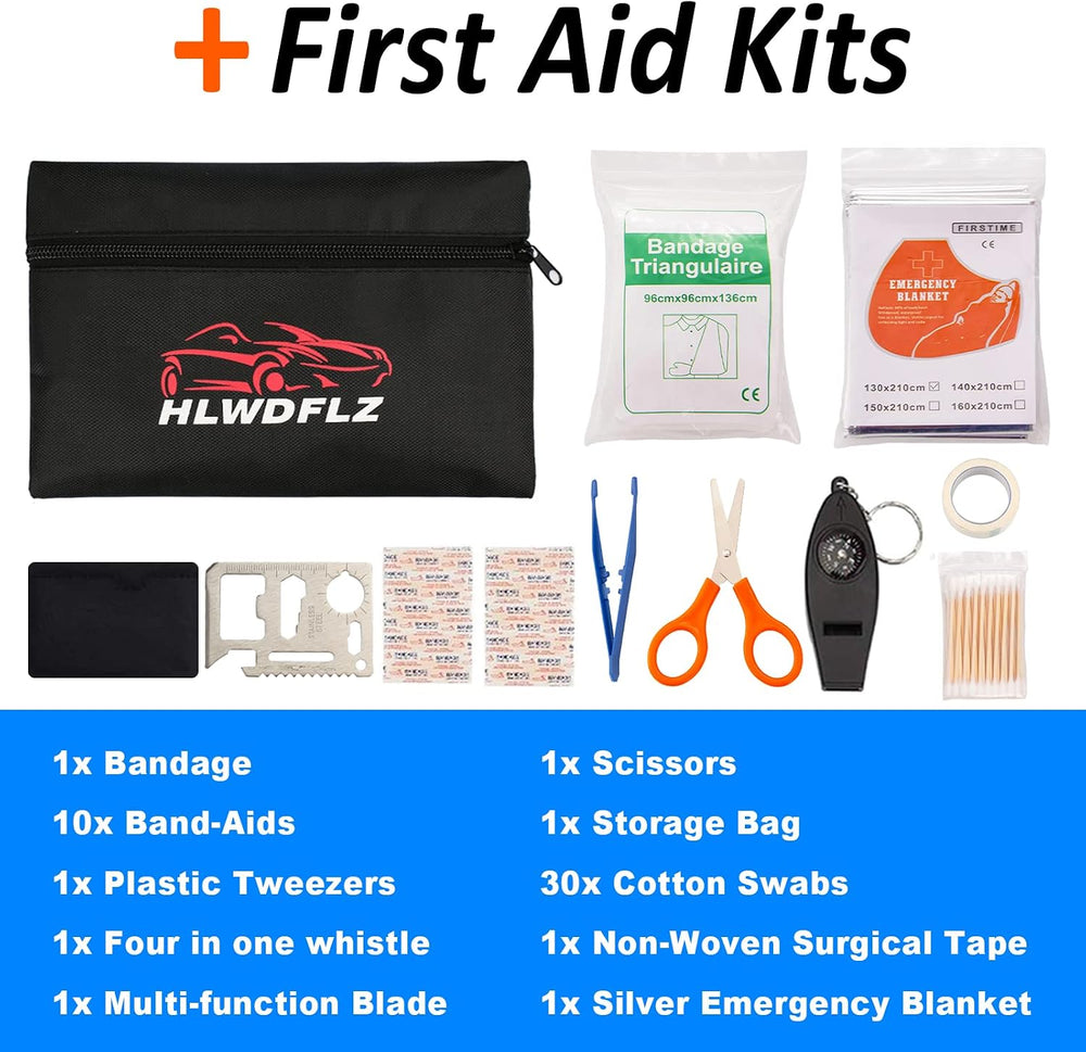 Car Emergency Kit with 2000A Car Battery Jump Starter- Car Roadside Emergency...