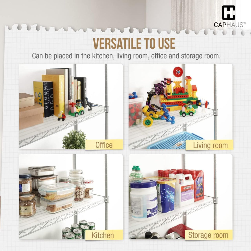 CAPHAUS NSF Wire Shelving Unit w/Baskets & Liner, Storage Rack Corner She...