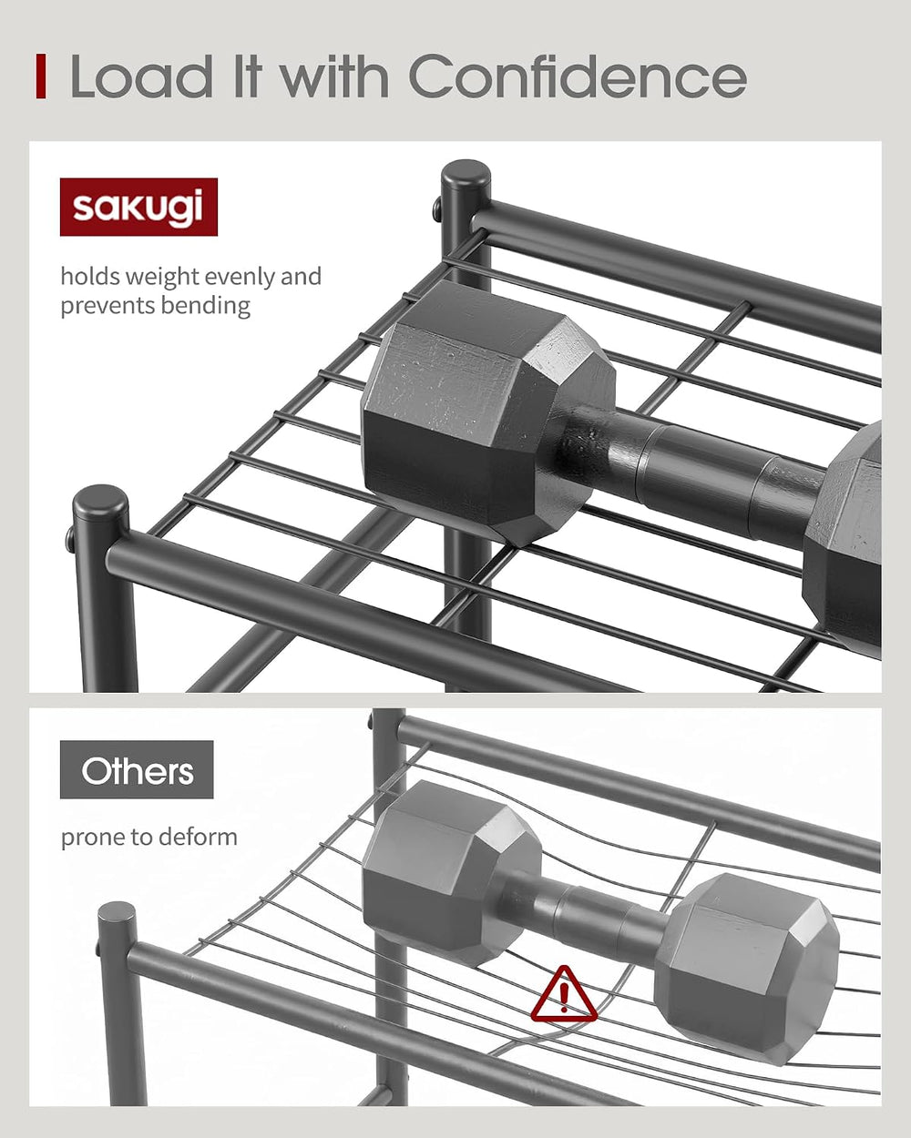 Sakugi Garage Shelving, 5-Tier Storage Shelves, 47.5"x12.5"x61"...