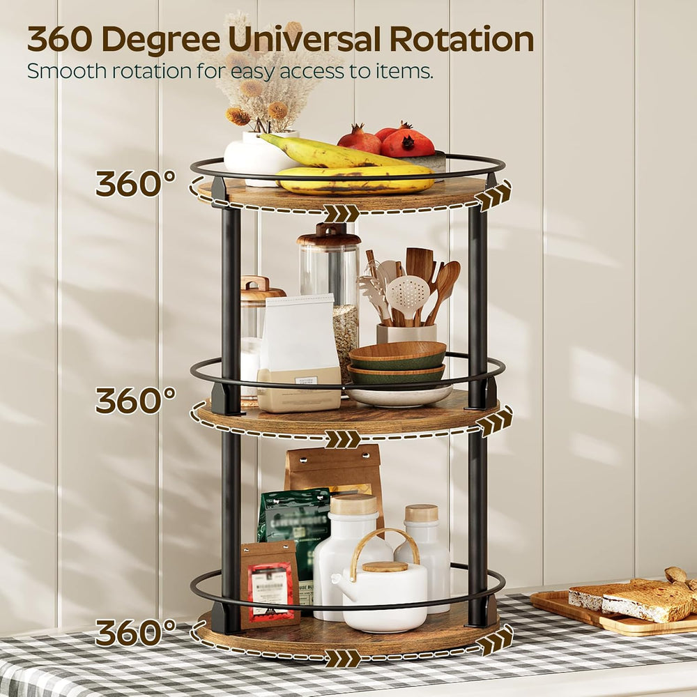 YATINEY 3-Tier Lazy Susan Organizer, Rotating Spice Rack, Spinning Organizer,...