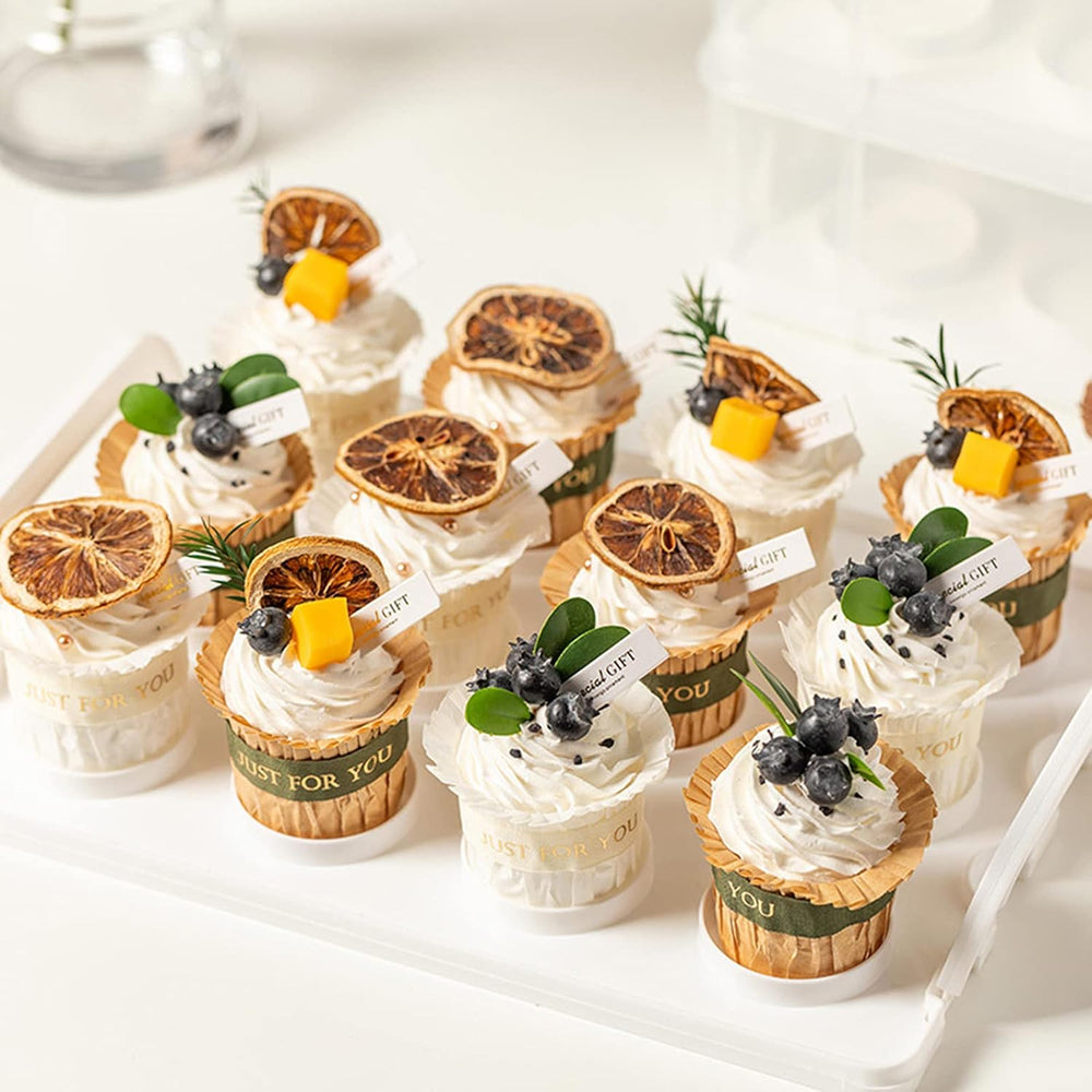 3 Tier Cupcake Carrier with Lid,Holds 36 Cupcakes or 3 Large Cakes Food Trans...